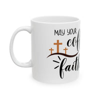 Christian Coffee Mug - Strong Faith - Christian Gifts for Women Men Faith Coffee Mug