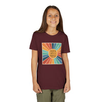 Youth Tee — 'Created With A Purpose' Retro Sunburst Kids T-Shirt