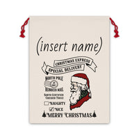 (Personalized) North Pole 'Special Delivery' Christmas Gift Bag