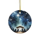 Ceramic Ornament — "Jesus In The Manger" Nativity Christmas Tree Decoration