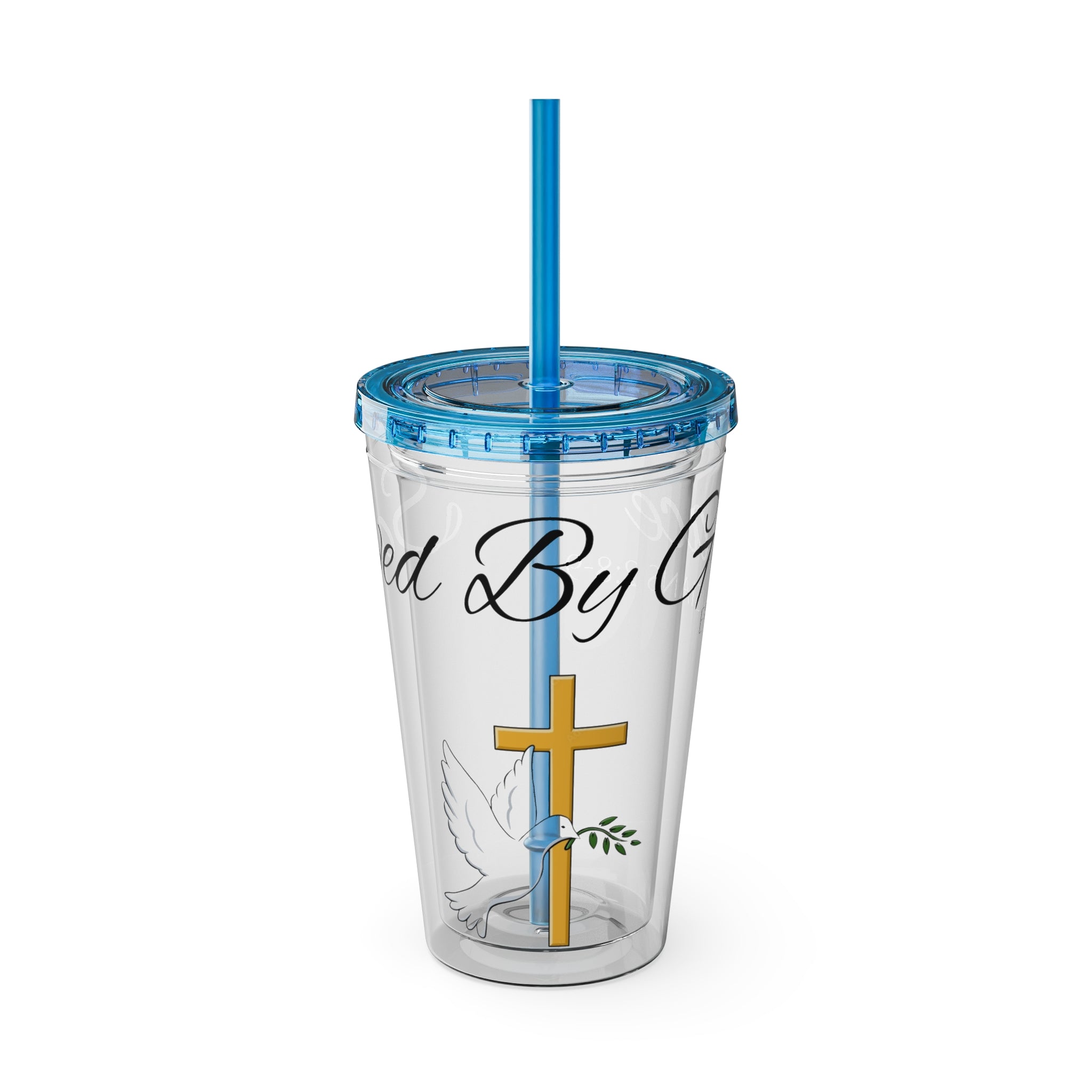 Saved By Grace Water Tumbler - Christian Gifts for Women Men - Faith Based Gifts