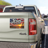 Jesus Take the Wheel – Patriotic Highway Christian Car Magnet