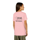 Back design - Youth Tee - "Jesus Has My Back" Christian Faith Shirt