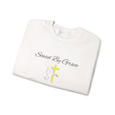Embroidered Saved By Grace Ephesians 2:8-9 Unisex Heavy Blend Crewneck Sweatshirt