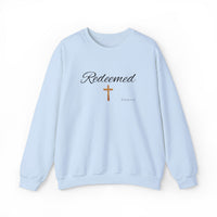 Embroidered Redeemed Psalm 77:15 Unisex Heavy Blend Crewneck Sweatshirt