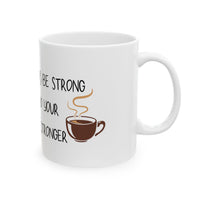 Christian Coffee Mug - Strong Faith - Christian Gifts for Women Men Faith Coffee Mug
