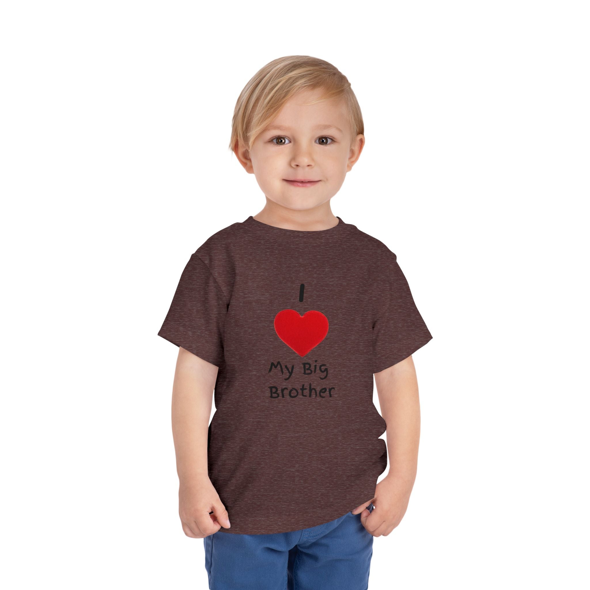 I Heart My Big Brother Short Sleeve Tee Christmas Shirt for Family