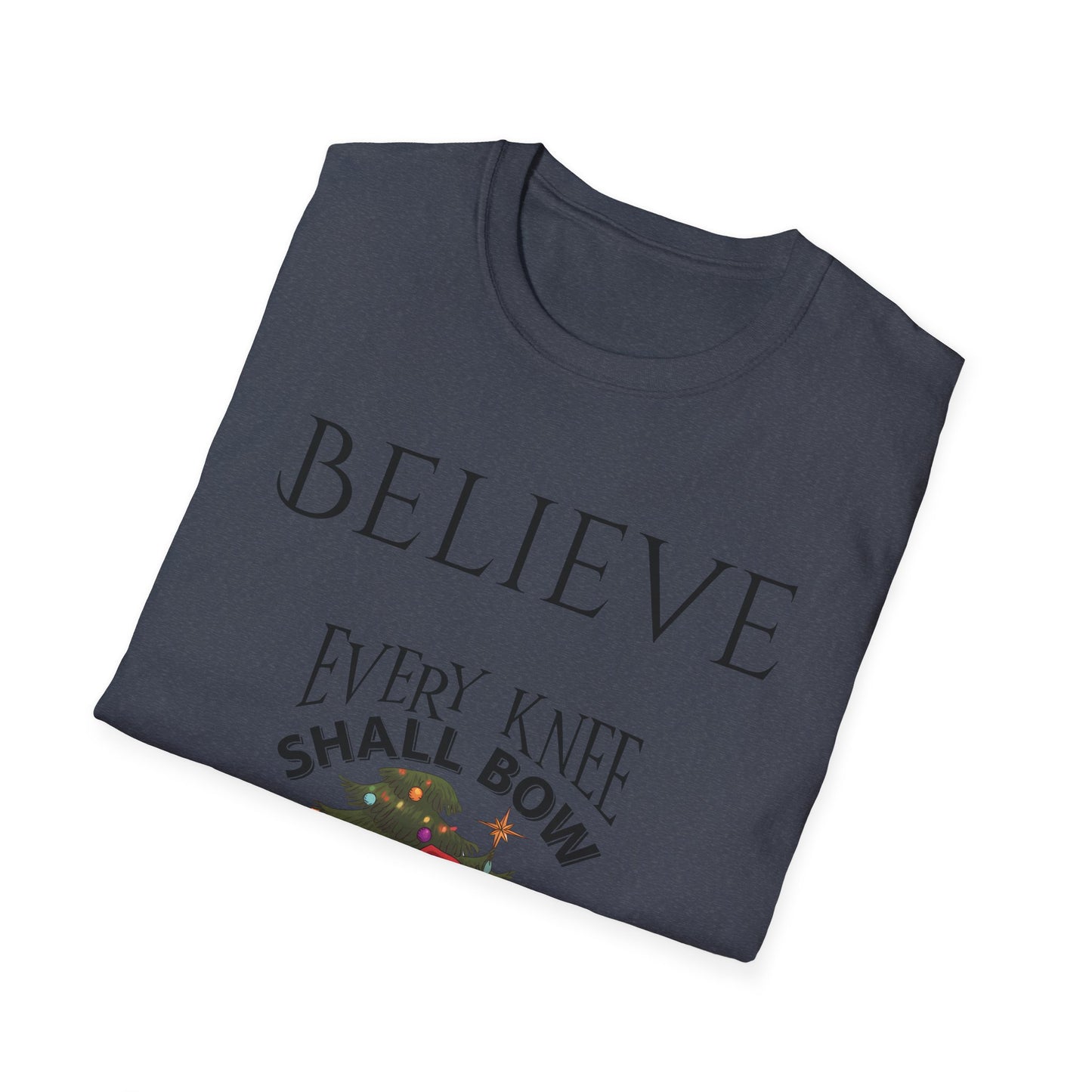 Believe Every Knee Shall Bow Christian Shirt for Women Men Shirts for Christians