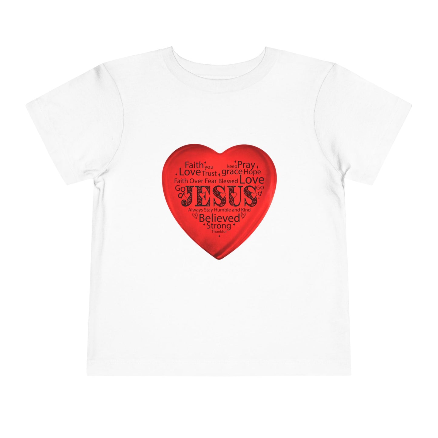 Jesus T-Shirt Christian Shirt for Toddlers Short Sleeve Tee Christian Toddler Christmas Shirt
