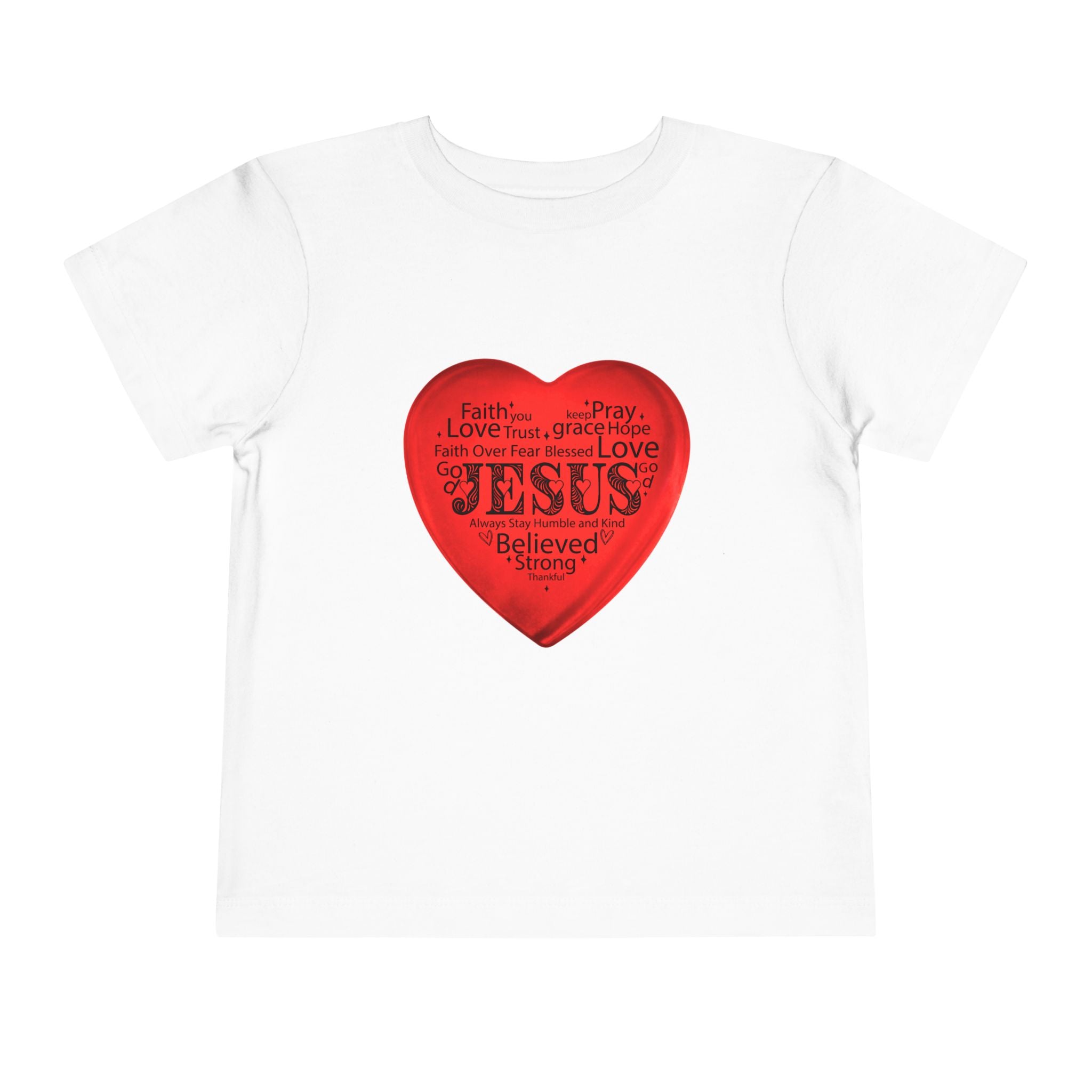 Jesus T-Shirt Christian Shirt for Toddlers Short Sleeve Tee Christian Toddler Christmas Shirt