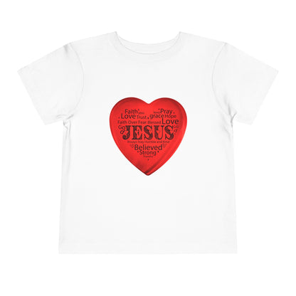 Jesus T-Shirt Christian Shirt for Toddlers Short Sleeve Tee Christian Toddler Christmas Shirt