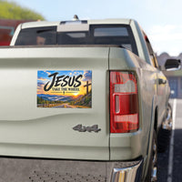 Jesus Take the Wheel – Mountain Sunrise Christian Car Magnet