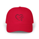 Christian Heart & Cross Hat — Embroidered Faith Baseball Hat
