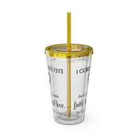 Faith Hope Love Water Tumbler - Christian Gifts for Women Men - Faith Based Gifts
