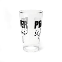 Prayer Warrior Bible Verse Water Glass - Christian Gifts for Women Men - Faith Based Gifts