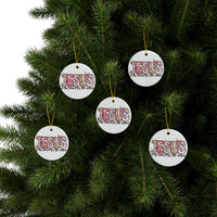 Ceramic Ornament — "Jesus Is The Reason For The Season" Nativity Christmas Tree Decoration