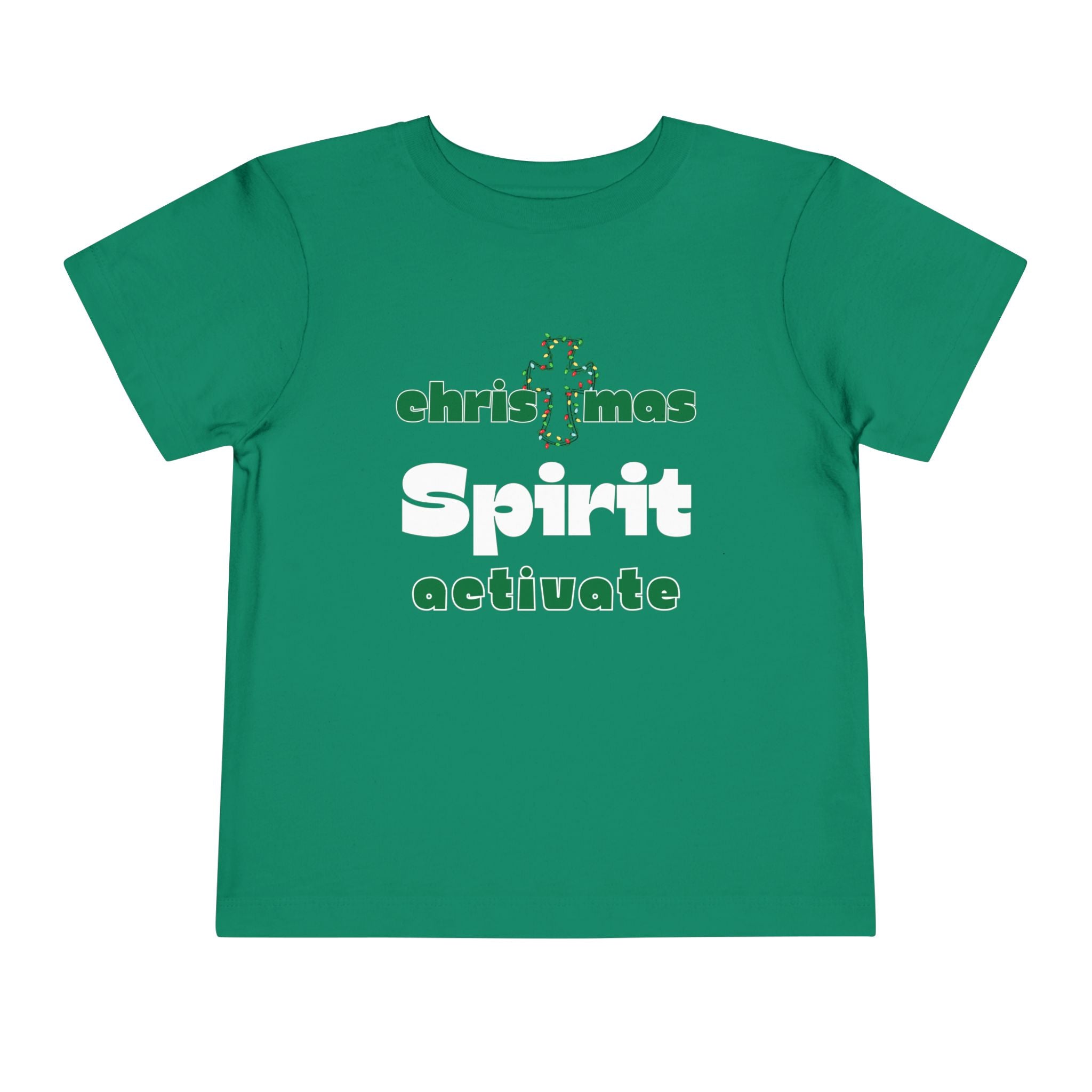Christmas Spirit Activate Christian Christmas Shirt for Toddlers Short Sleeve Tee Christian Toddler Christmas Shirt