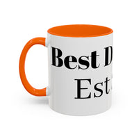 Best Dad Ever Est. 2000 Accent Coffee Mug – Personalized Gift for Dad