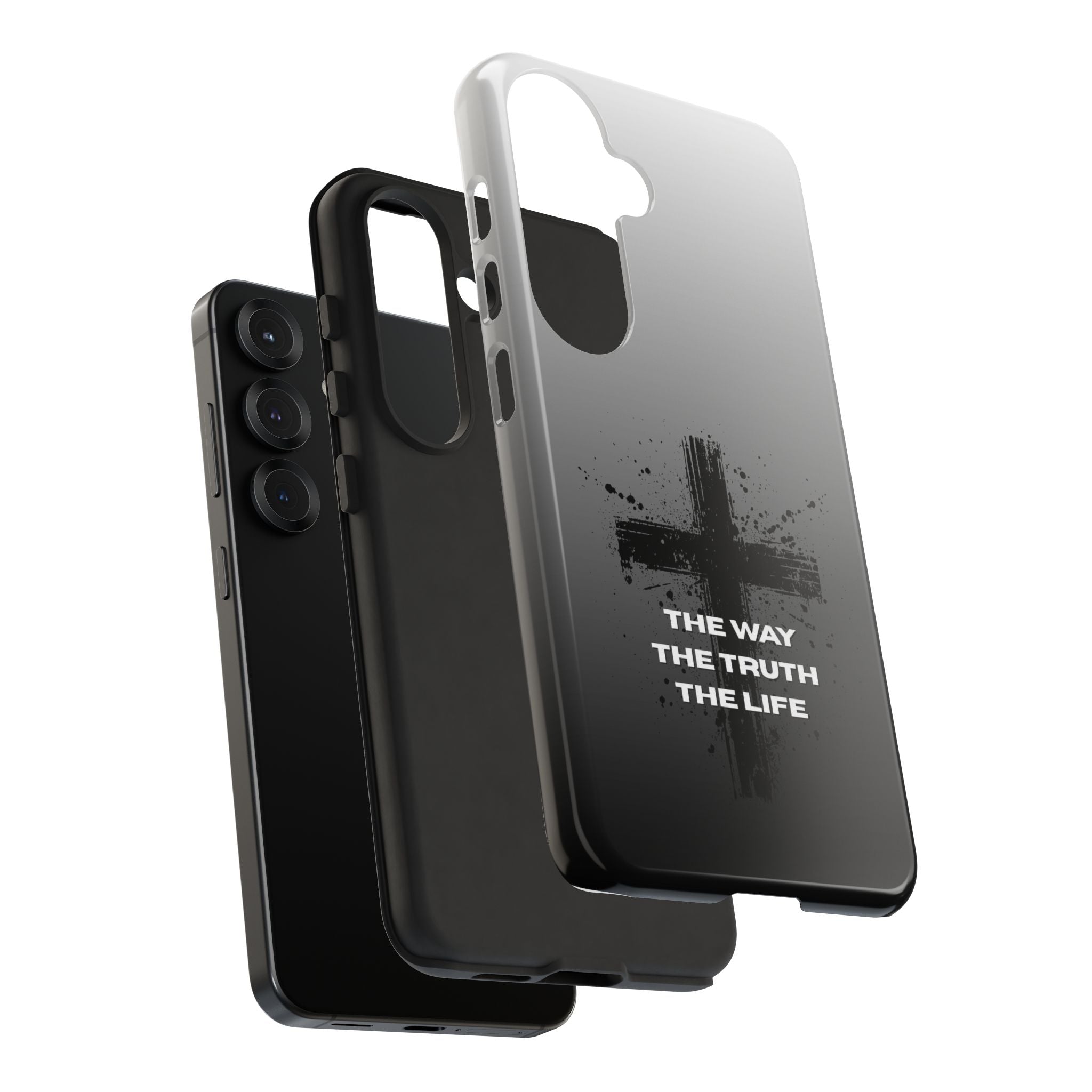Christian Cross Phone Case — "The Way The Truth The Life" Protective Phone Cover