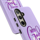 Samsung - "With God All Things Are Possible" Inspirational Purple Tough Case