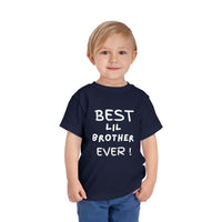 Best Lil Brother Ever Toddler Tee, Cute Kids Shirt, Sibling Gift, Birthday Gift for Toddlers, Family Matching Tee, Baby Shower Present