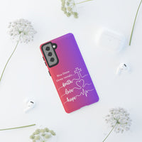 Samsung Faith, Love & Hope Gradient Phone Case — 'Now These Three Remain' Christian Protective Case