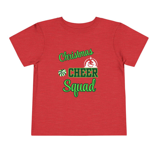 Christmas Cheer Squade Christian Christmas Shirt for Toddlers Short Sleeve Tee Christian Toddler Christmas Shirt