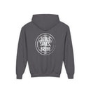 Back design Youth Hoodie - "Jesus Saves, Bruh!" Cross Christian Pullover