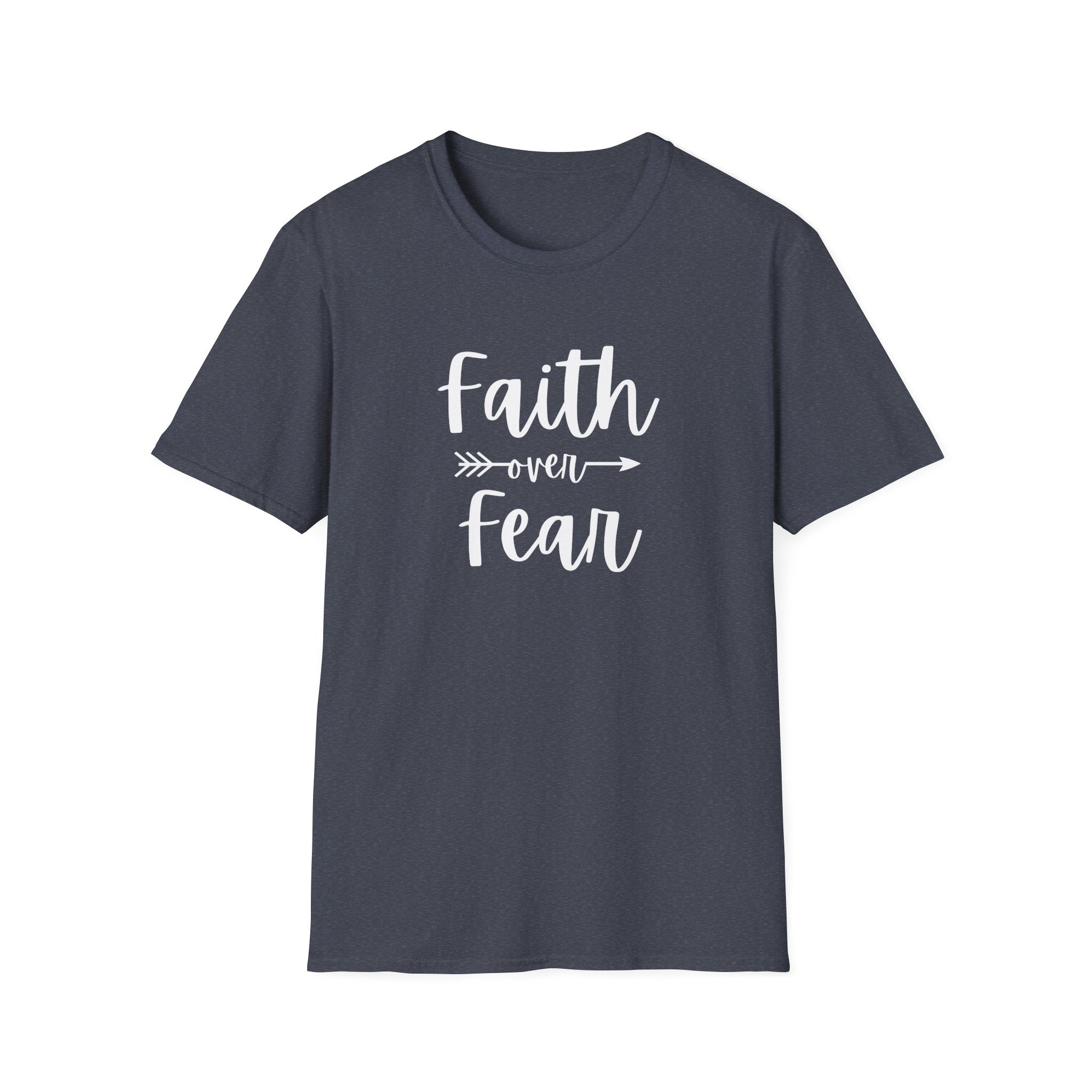 Faith Over Fear Unisex Softstyle T-Shirt | Christian Shirts for Women Men - Faith Based Gifts