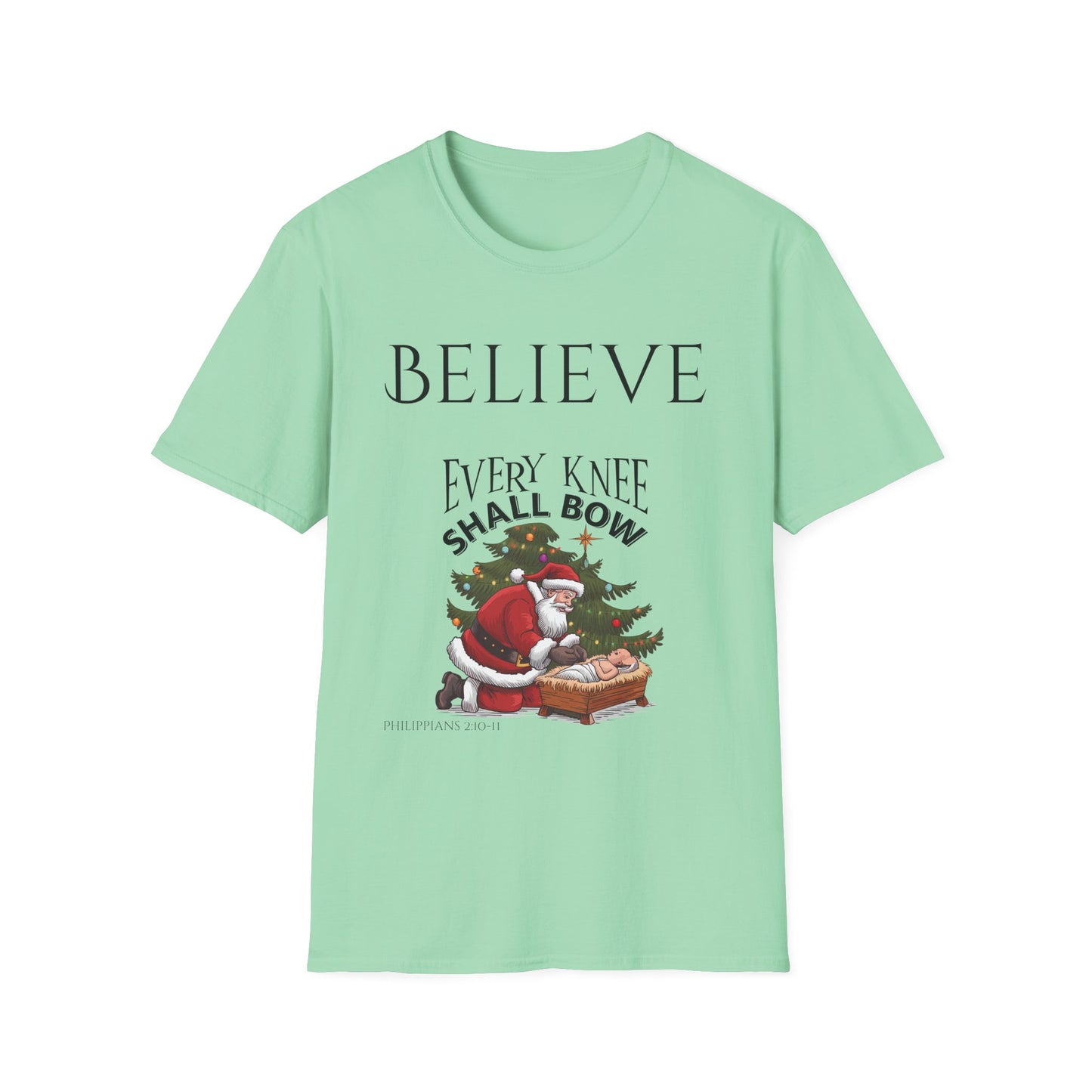Believe Every Knee Shall Bow Christian Shirt for Women Men Shirts for Christians