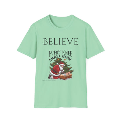 Believe Every Knee Shall Bow Christian Shirt for Women Men Shirts for Christians