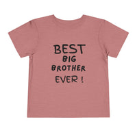 Best Big Brother Ever Toddler Tee, Cute Kids Shirt, Sibling Gift, Birthday Gift for Toddlers, Family Matching Tee, Baby Shower Present