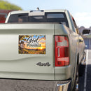 With God All Things Are Possible – Country Sunrise Christian Car Magnet