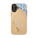 iPhone Inspirational Magnetic Phone Case, Unique Phone Accessories, Faith-Based Gifts, Coastal Vibes, Walk by Faith Design