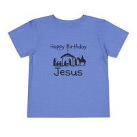 Happy Birthday Jesus Christian Christmas Shirt for Toddlers Short Sleeve Tee Christian Toddler Christmas Shirt