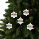 Ceramic Ornament — "Jesus Is The Reason For The Season" Nativity Christmas Tree Decoration