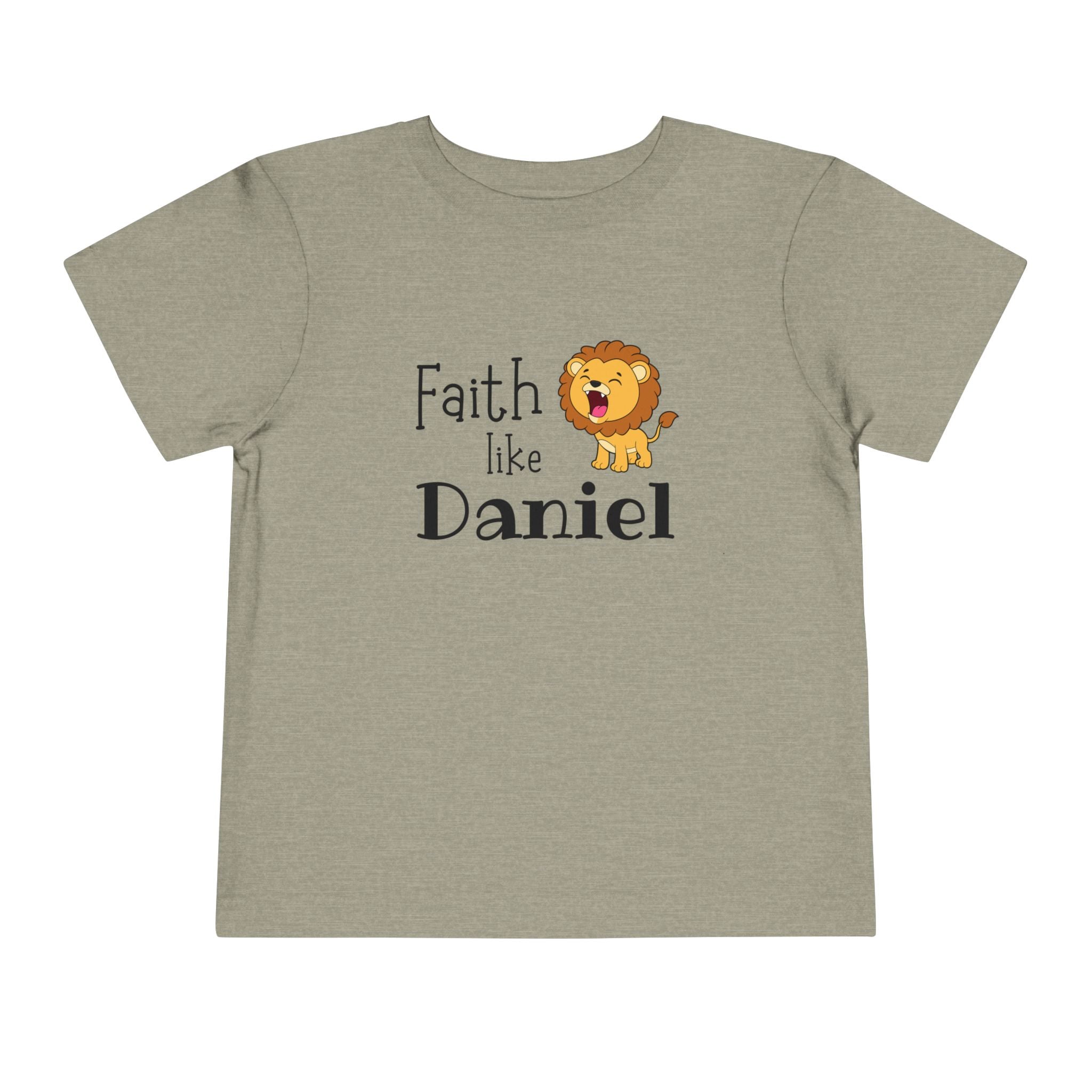 Faith Like Daniel Toddler Tee - Cute Lion Christian Shirt for Kids