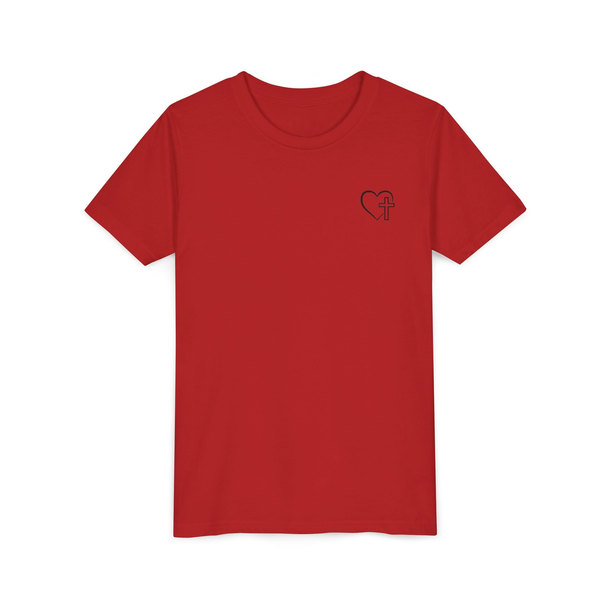 Back design - Youth Tee - "Jesus Has My Back" Christian Faith Shirt