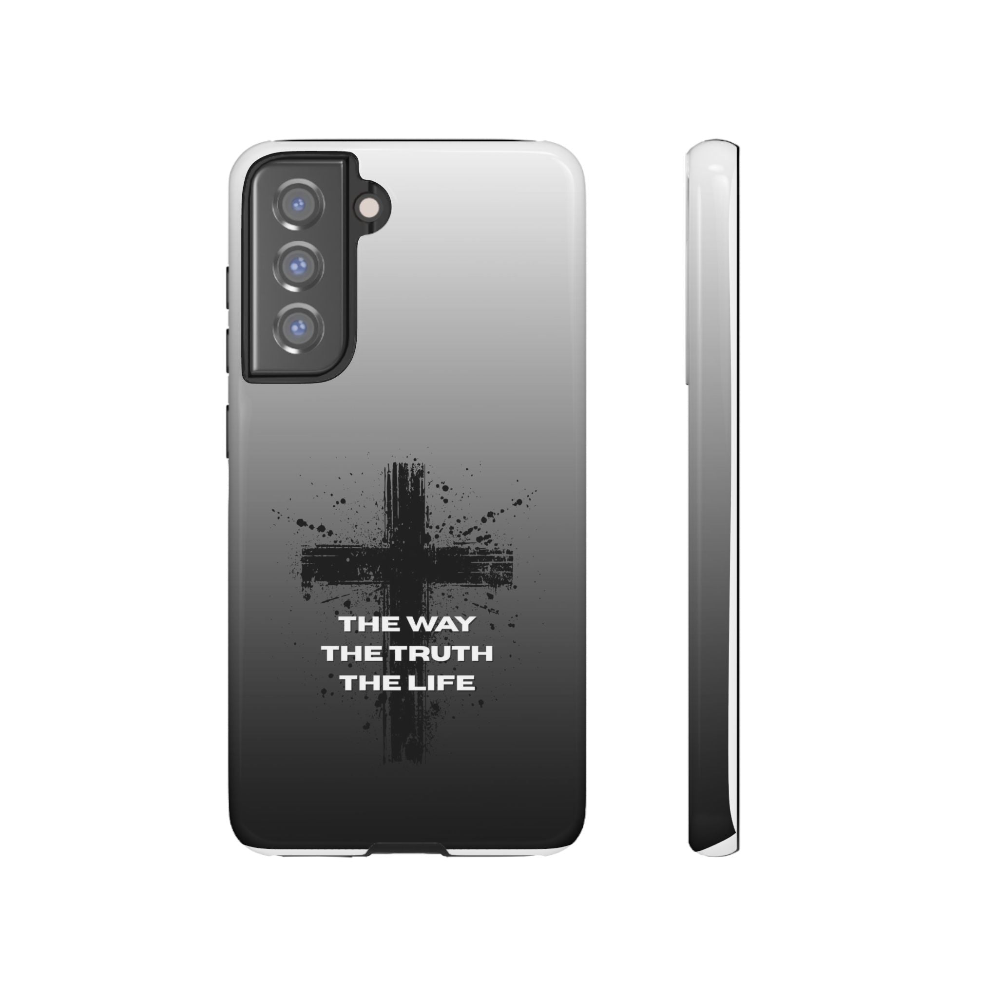Christian Cross Phone Case — "The Way The Truth The Life" Protective Phone Cover