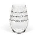 Eat Your Bread and Drink Your Wine Stemless Wine Glass - 11.75oz