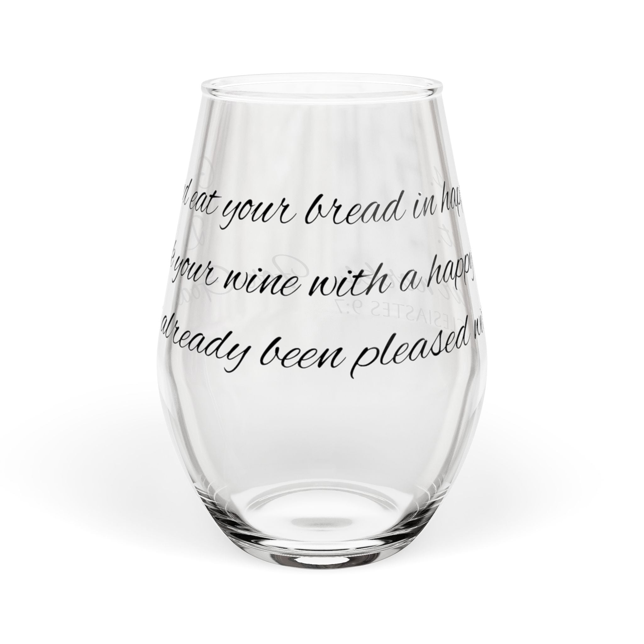 Eat Your Bread and Drink Your Wine Stemless Wine Glass - 11.75oz
