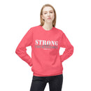 Strong & Courageous Crewneck Sweatshirt — Jeremiah 1:9 Inspirational Christian Pullover