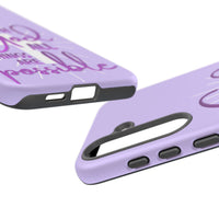 Samsung - "With God All Things Are Possible" Inspirational Purple Tough Case