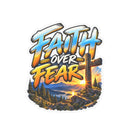 Faith Over Fear – Mountain Cross Christian Vinyl Sticker