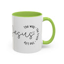 Jesus Coffee Mug – Script Faith Mug with “Jesus: The Way • The Truth • The Life” – Inspirational Religious Gift