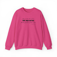 Embroidered Corinthians Faith, Hope Love Unisex Heavy Blend Crewneck Sweatshirt