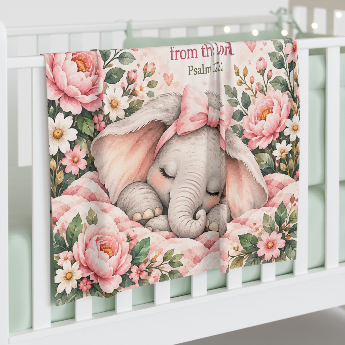 Heaven Sent – Girl Christian Baby Swaddle Blanket