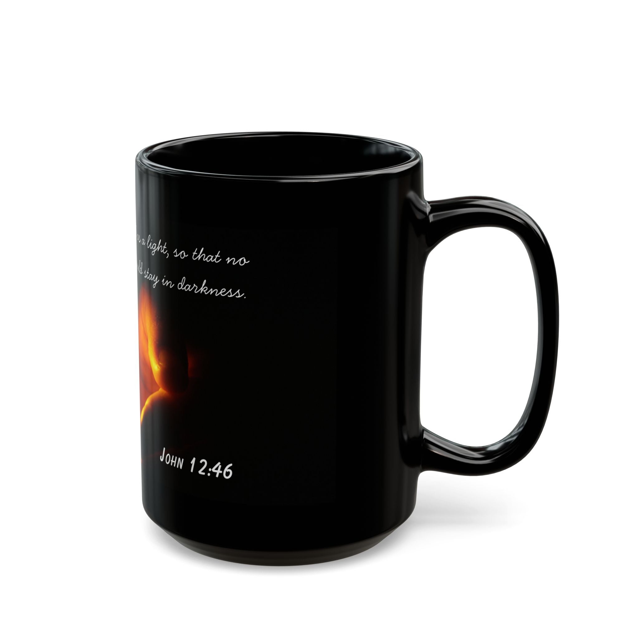 Christian Coffee Mug - John 12:46 - Faith Gifts for Women Men