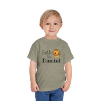 Faith Like Daniel Toddler Tee - Cute Lion Christian Shirt for Kids