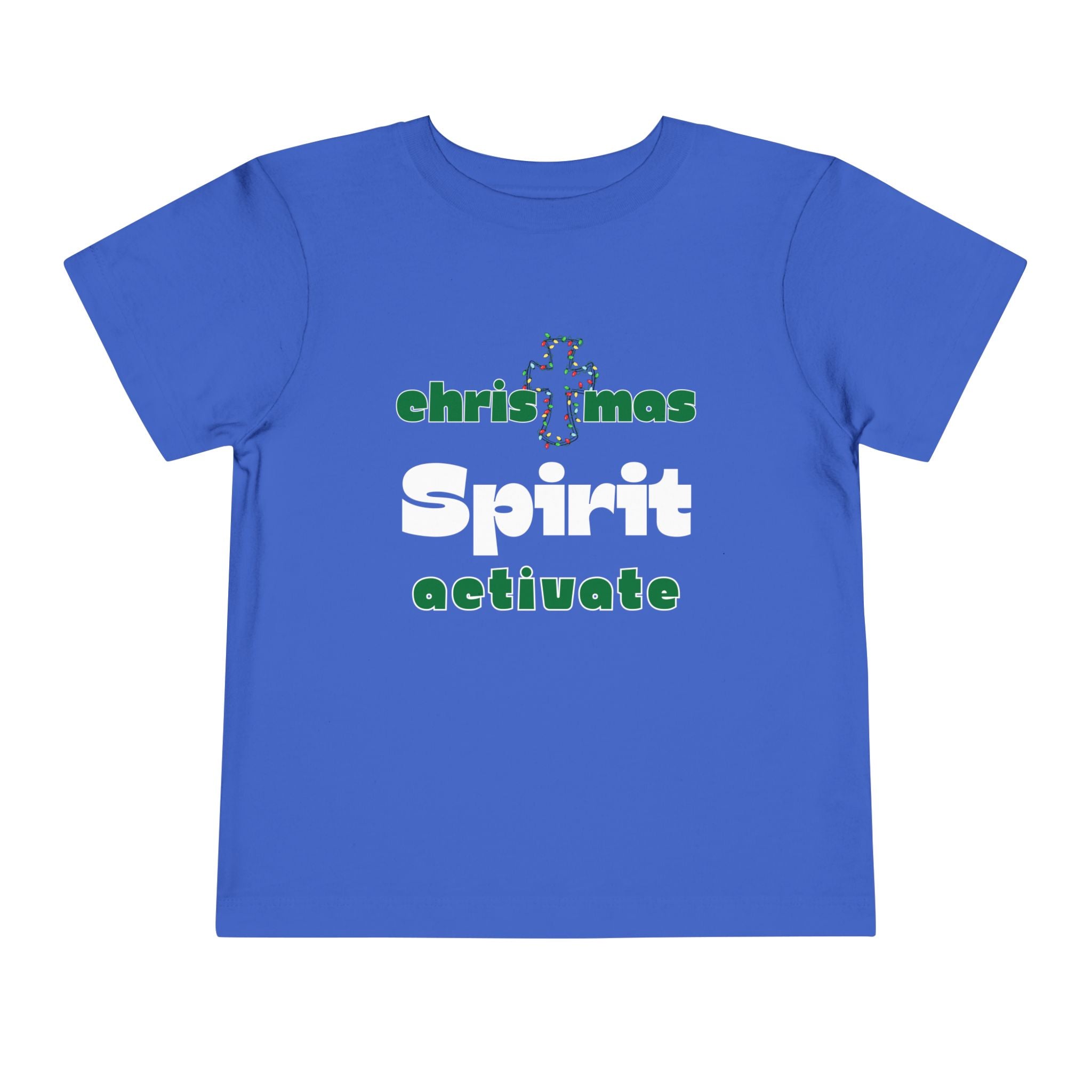 Christmas Spirit Activate Christian Christmas Shirt for Toddlers Short Sleeve Tee Christian Toddler Christmas Shirt